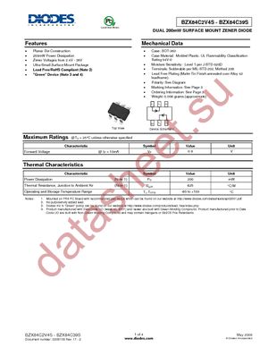 BZX84C11S-7-F datasheet  